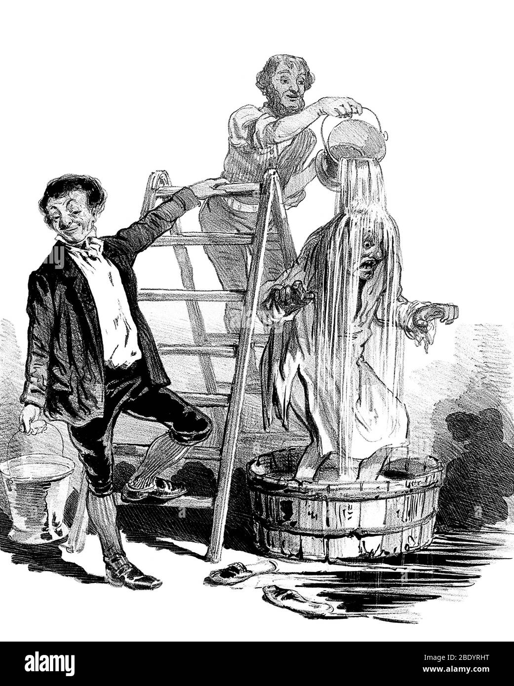 Idroterapia, doccia fredda, 1843 Foto Stock