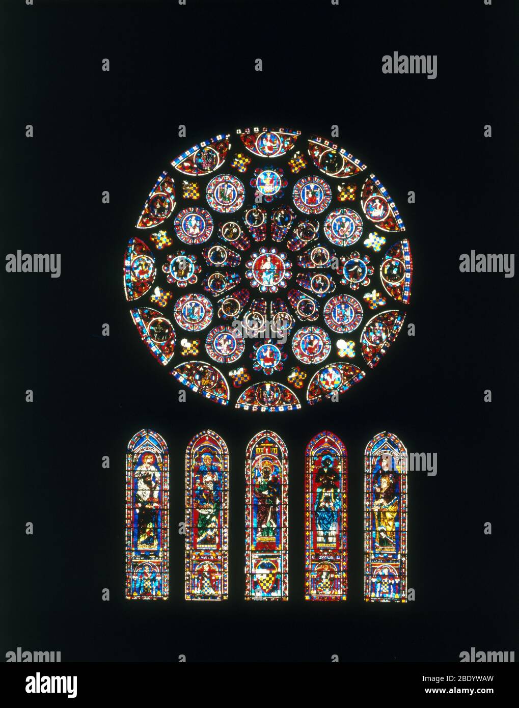 Vetro macchiato Foto Stock