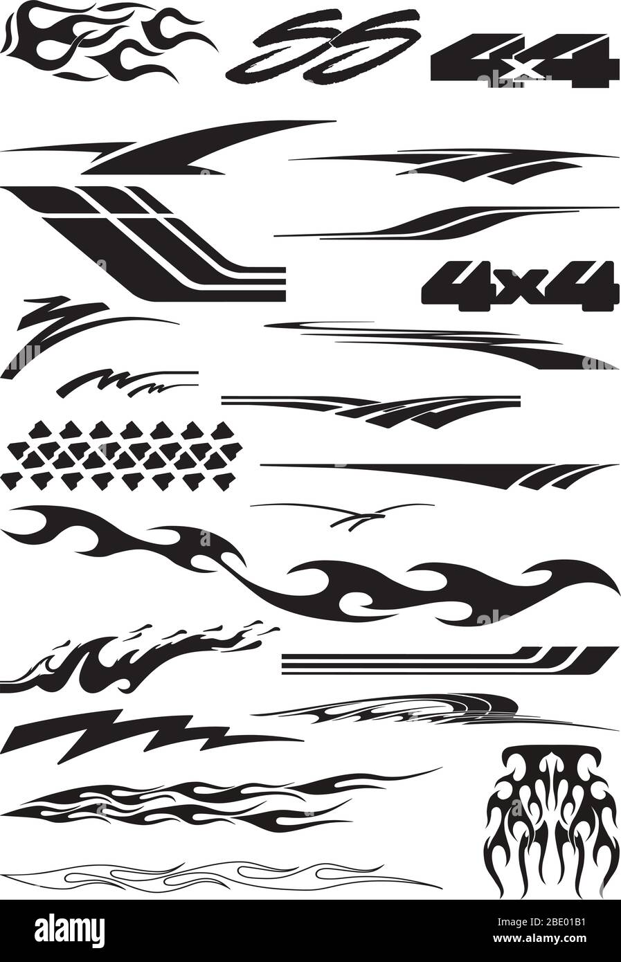 Grafica, vinile e decalcomanie per auto e moto Illustrazione Vettoriale Grafica, vinile e decalcomanie per auto e moto Illustrazione Vettoriale
