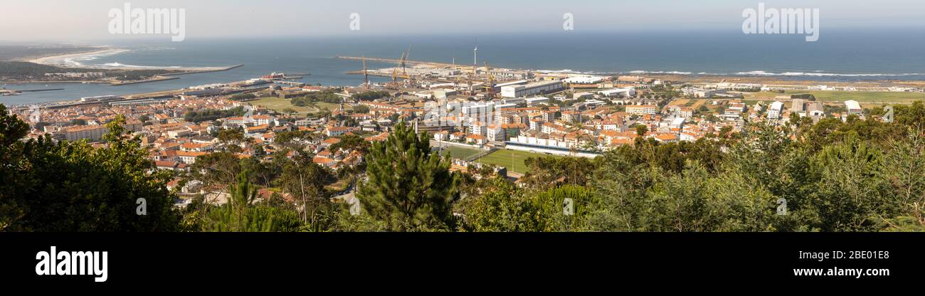 Vista panoramica di Viana do Castelo Portogallo settentrionale Foto Stock