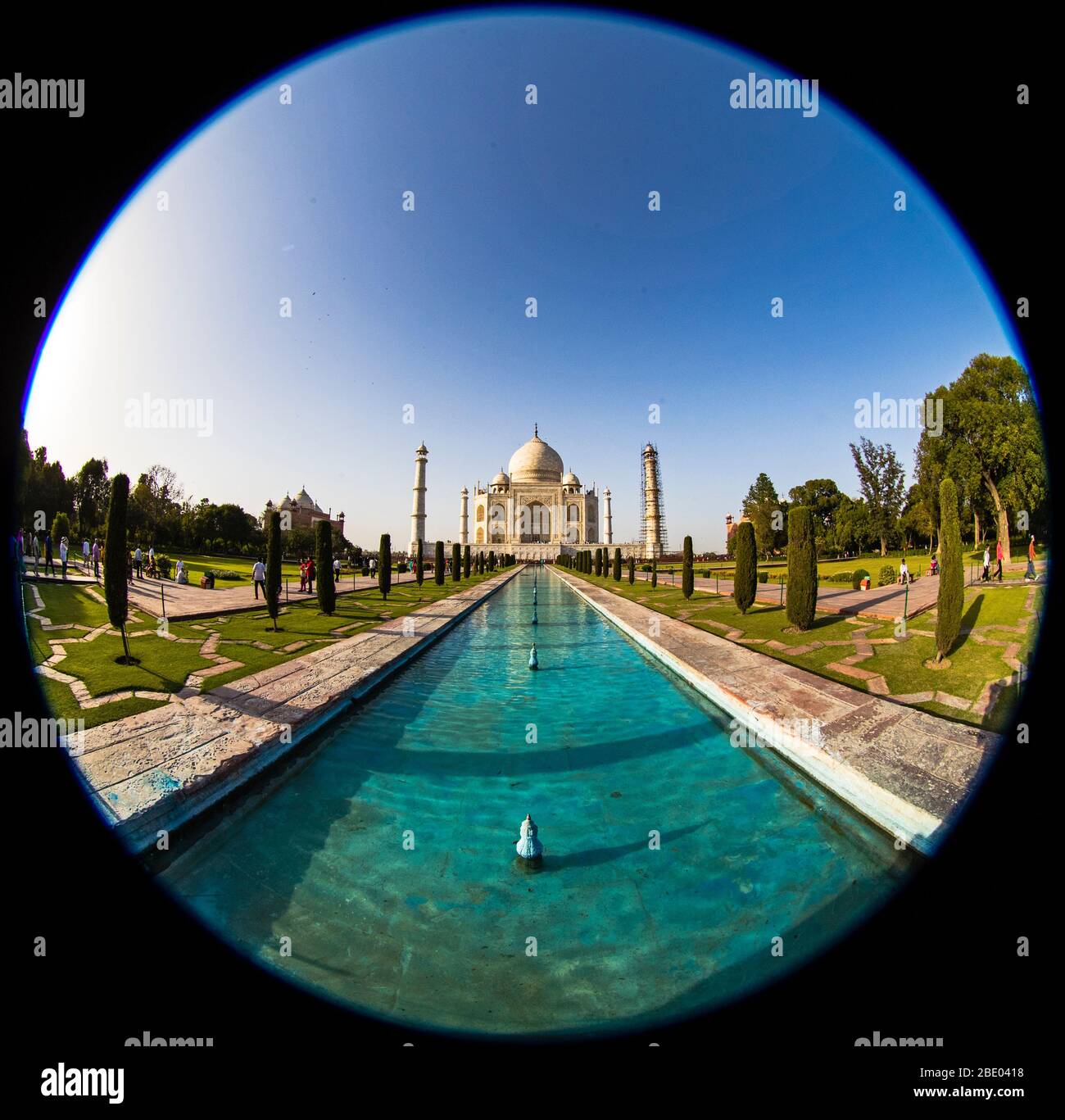 Vista di Taj Mahal, India Foto Stock