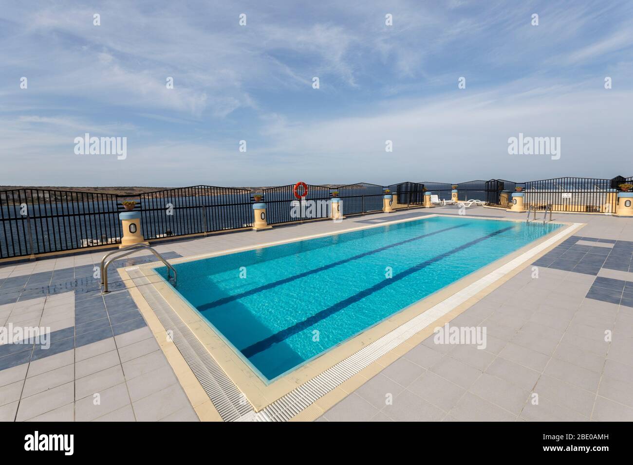 Piscina, Hotel Luna, Mellieha, Malta Foto Stock