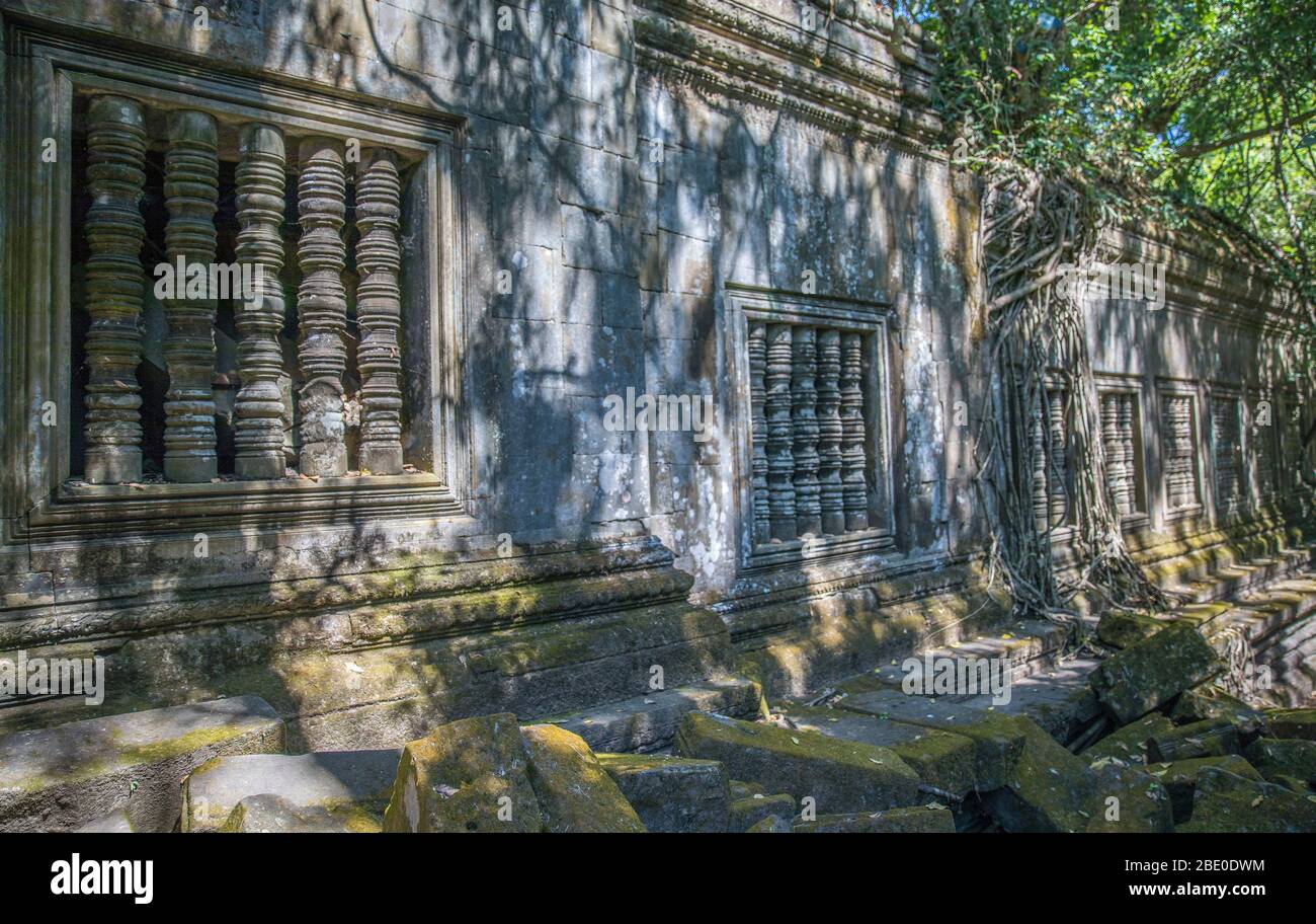 Rovine del tempio di Prasat Beng Mealea, provincia di Siem Reap, Cambogia. Foto Stock