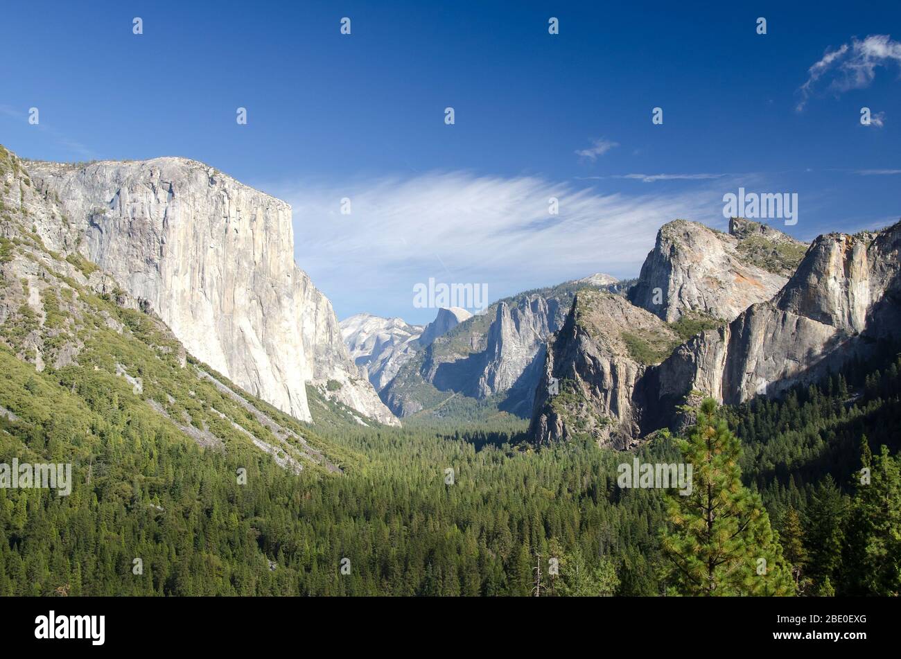 Il Parco Nazionale di Yosemite si trova sulle montagne della Sierra Nevada della California. Foto Stock