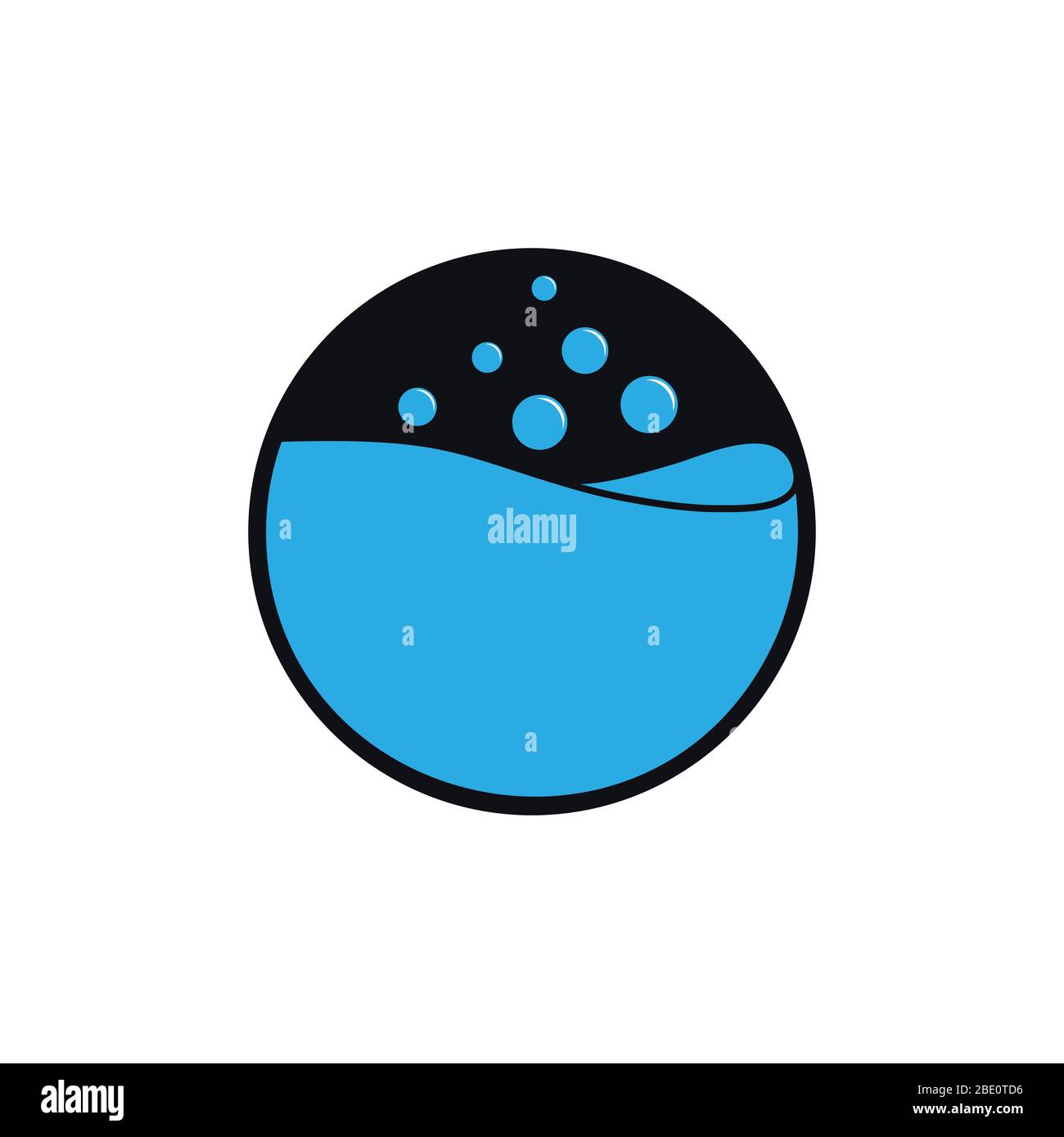 vettore logo forma 3d bolla acqua Illustrazione Vettoriale