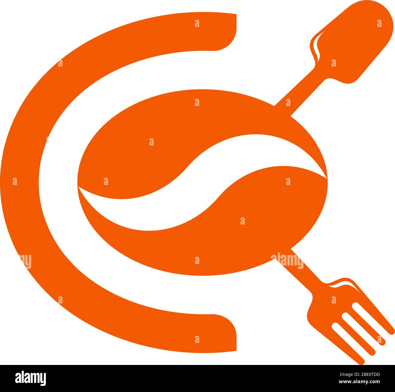 lettera c caffè cibo ristorante simbolo vettore logo Illustrazione Vettoriale