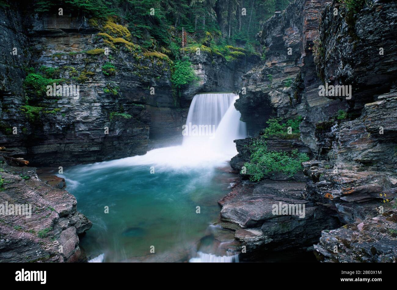 St Marys Falls, Glacier National Park, Montana Foto Stock