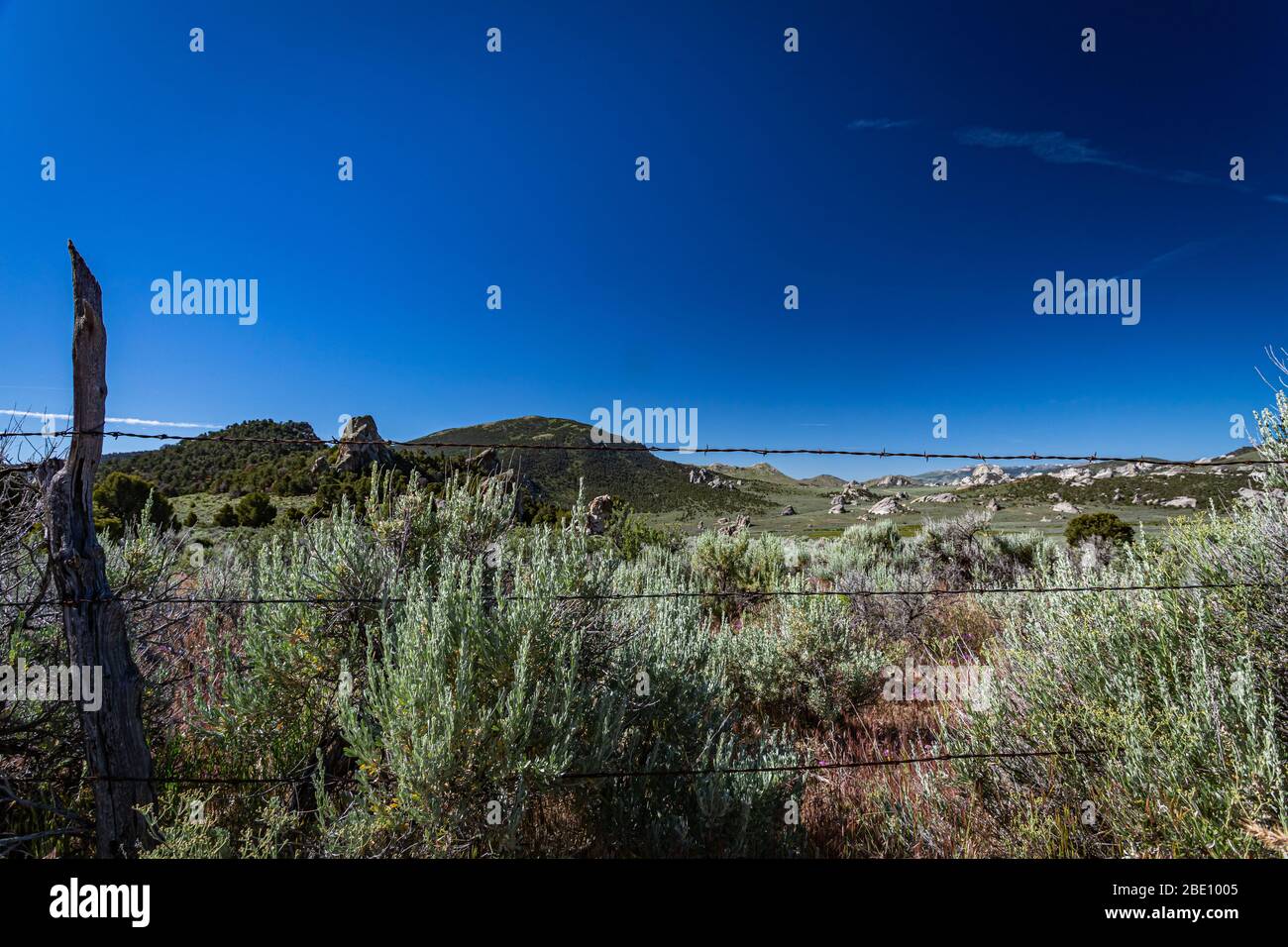 La città di rocce in Idaho ha segnato il giro di boa della California Trail e oggi offre arrampicata su roccia. Foto Stock