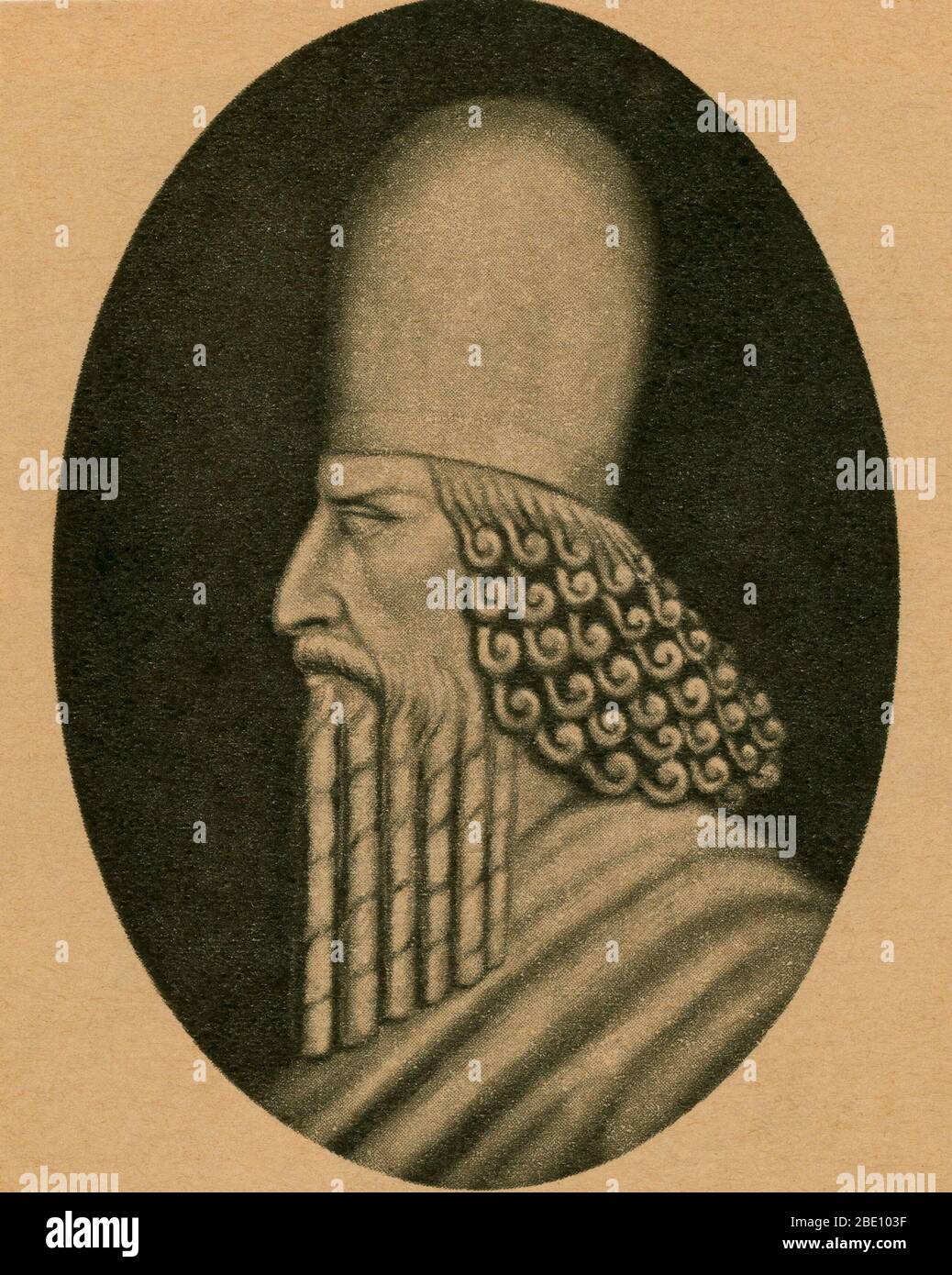 Zoroaster. Le date stimate della sua nascita variano da 6000 AC a 100 AC. La maggior parte della sua vita è conosciuta attraverso i testi di Avestan. Zoroaster è il profeta principale della religione zoroastriana. Le sue rivelazioni sono il nucleo degli insegnamenti della tradizione zoroastriana. Si dice che sia stato l'autore dei Gathas e uno dei primi moralisti della religione mediorientale. Foto Stock