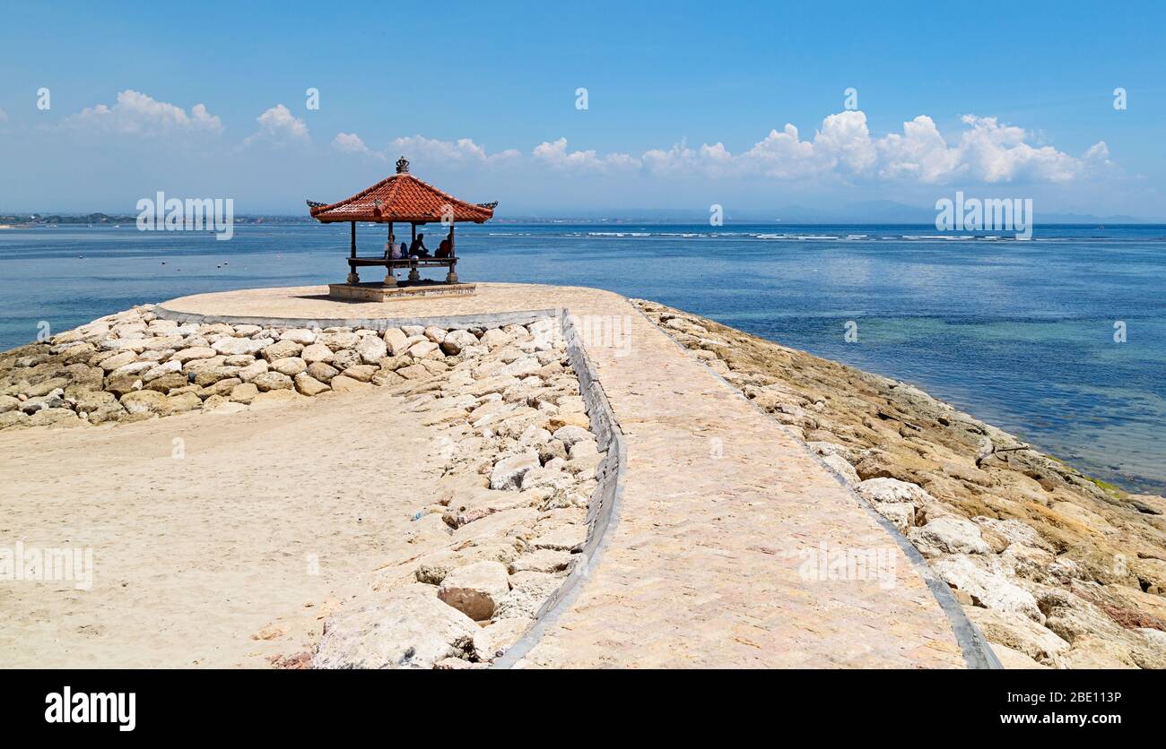 Rifugio a Sanur Beach, a Bali, Indonesia Foto Stock