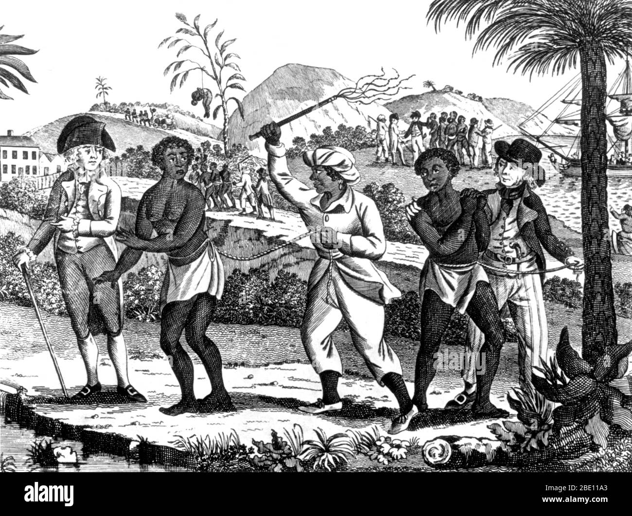 Caraibi il commercio degli schiavi, XVIII secolo Foto Stock