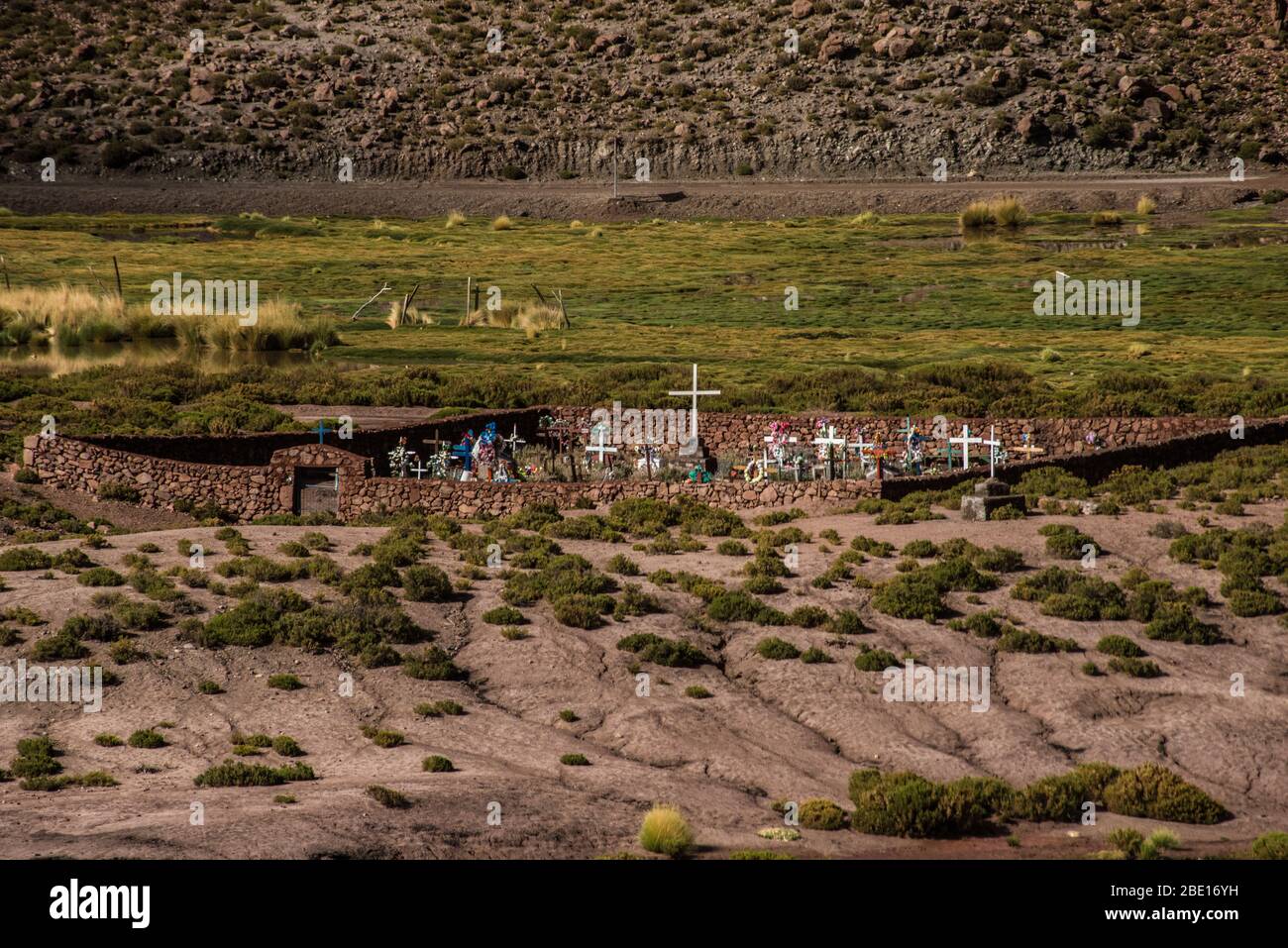 Machuca, piccola città nel deserto di Atacama, Cile Foto Stock