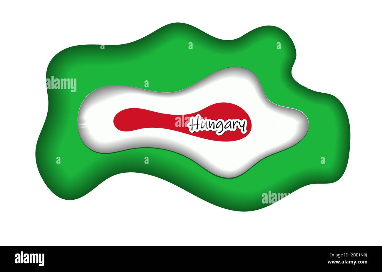 Simbolo, poster, banner Ungheria. Mappa dell'Ungheria con la decorazione della bandiera nazionale. L'emblema dell'Ungheria con la bandiera nazionale. Vettore.. Illustrazione Vettoriale