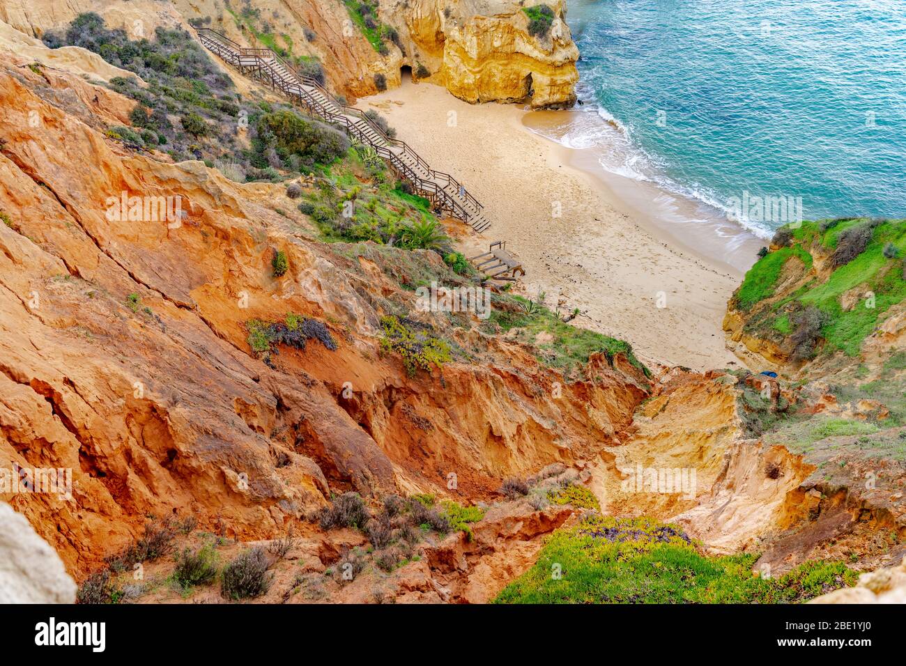 Praia do Camilo, Spiaggia, Lagos, Algarve, PORTOGALLO Foto Stock