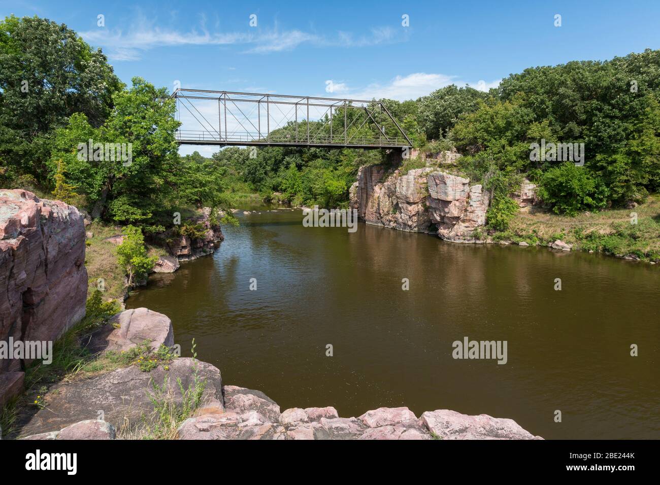 Split Rock Creek e Bridge Scenic Landscape Foto Stock