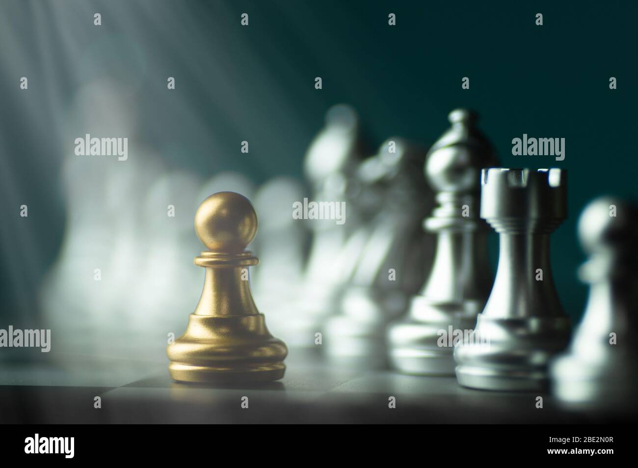 Competizione scacchica, planata e concetto di strategia Foto Stock