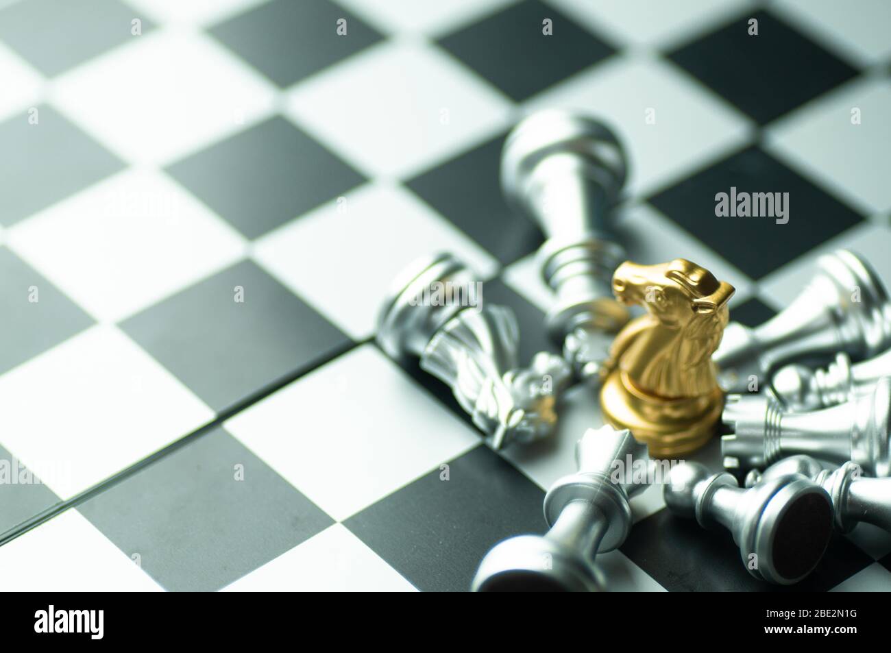 Competizione scacchica, planata e concetto di strategia Foto Stock