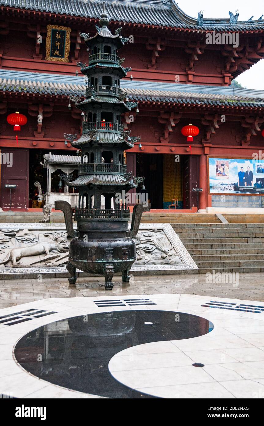 Zhengyi Temple (Daoist) nella zona panoramica di Longhu Shan, provincia di Jiangxi, Cina. Foto Stock
