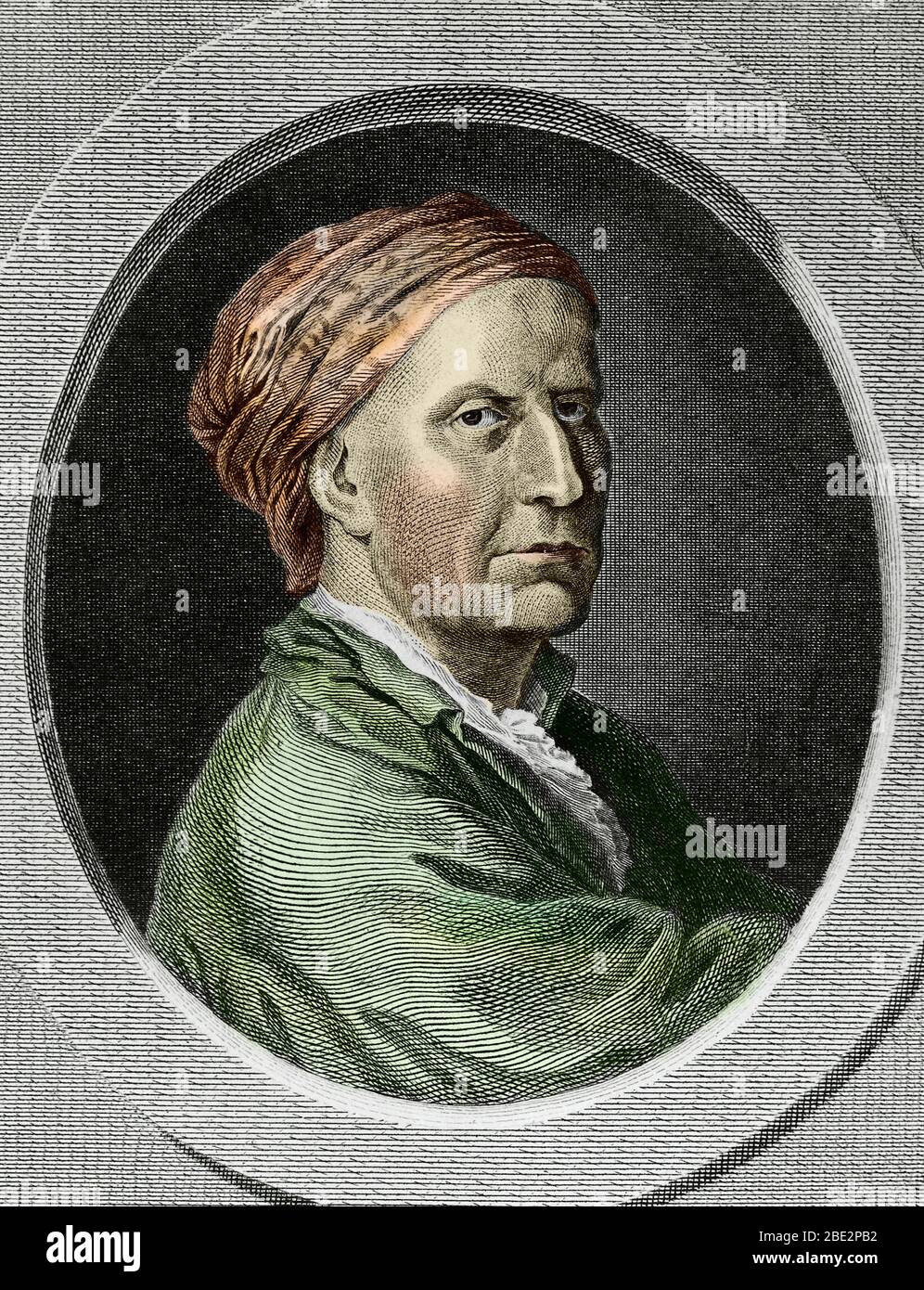 "Portrait de l'ecrivain, penseur et pretre francais Guillaume-Thomas Raynal (1713-1796)" (Guillaume Thomas Raynal scrittore francese e uomo di lettere dur Foto Stock