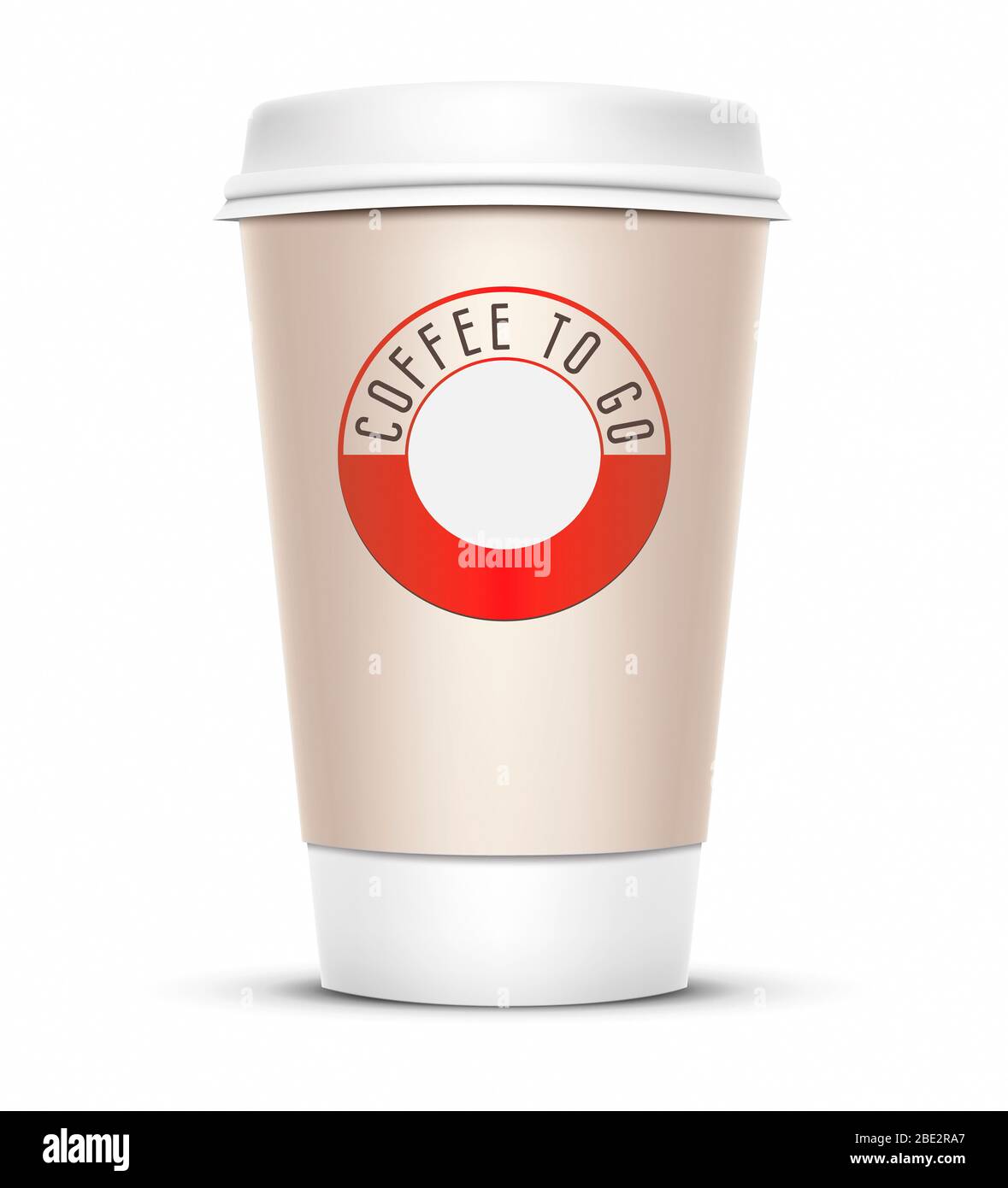 Una tazza di caffè illustrazione vettoriale con le parole di caffé Foto Stock