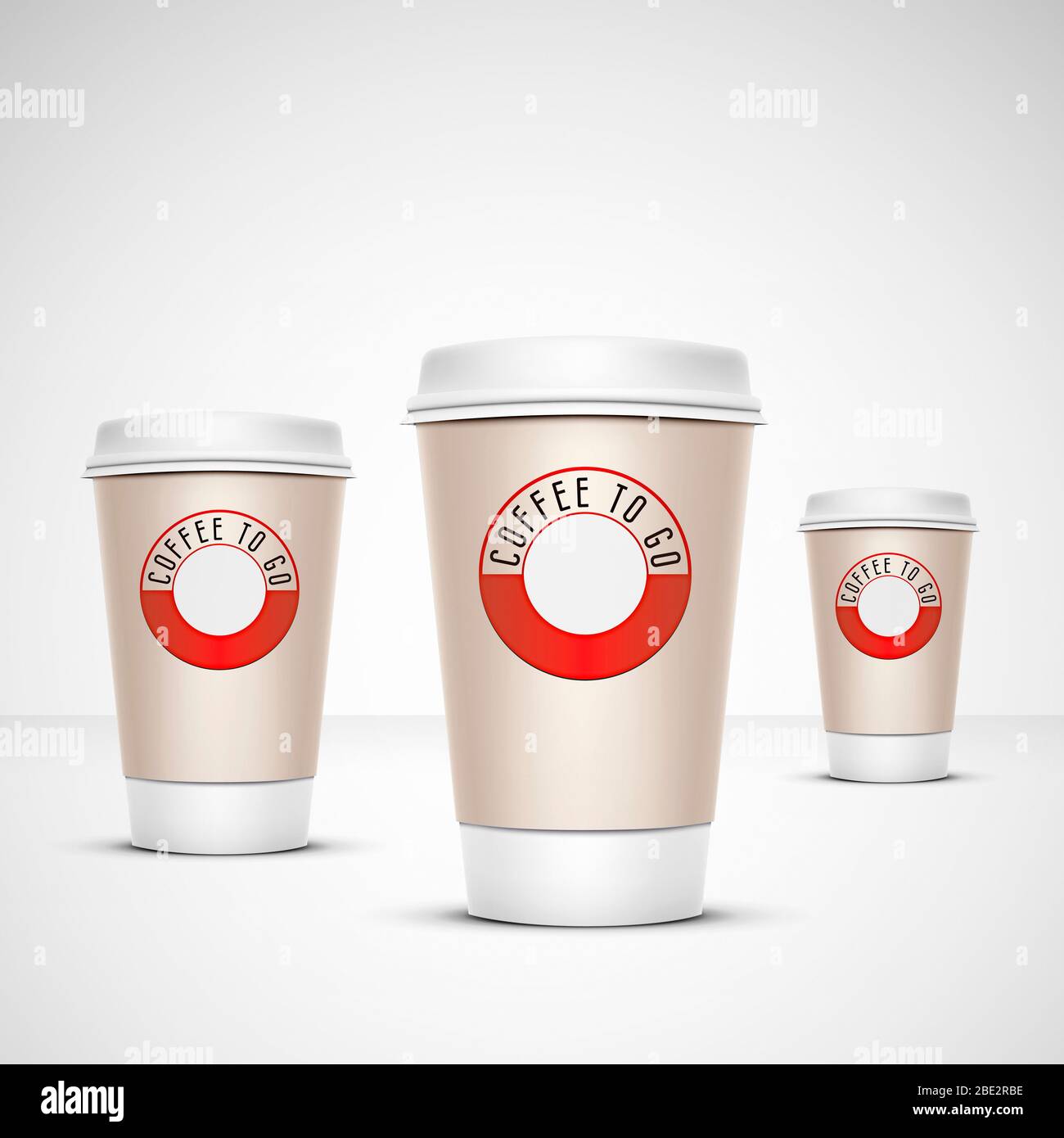 Una tazza di caffè illustrazione vettoriale con le parole di caffé Foto Stock