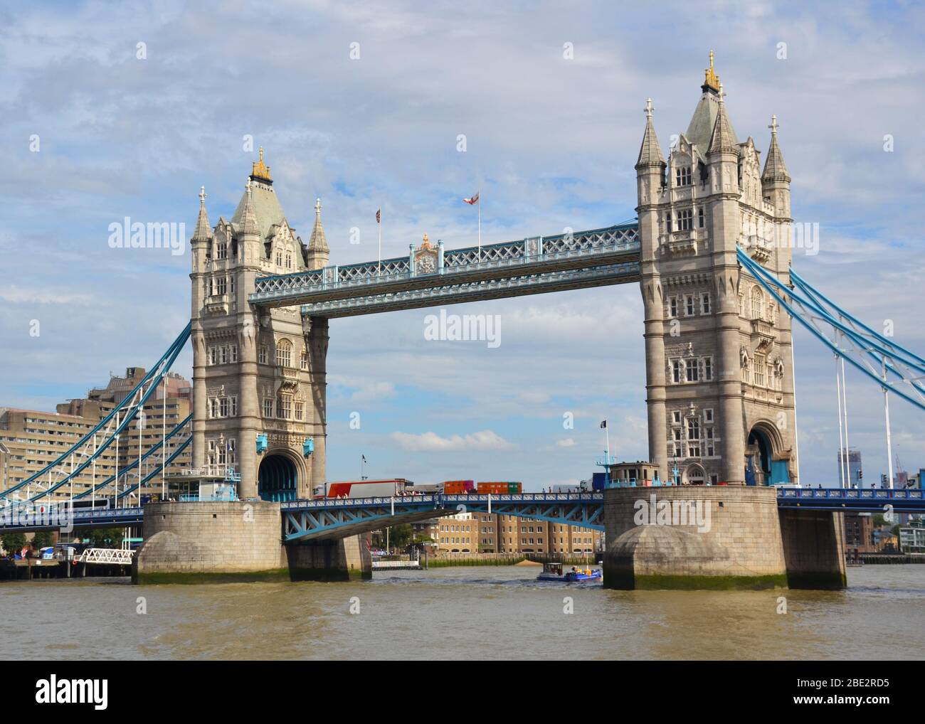 Il Tower Bridge di Londra, Regno Unito Foto Stock