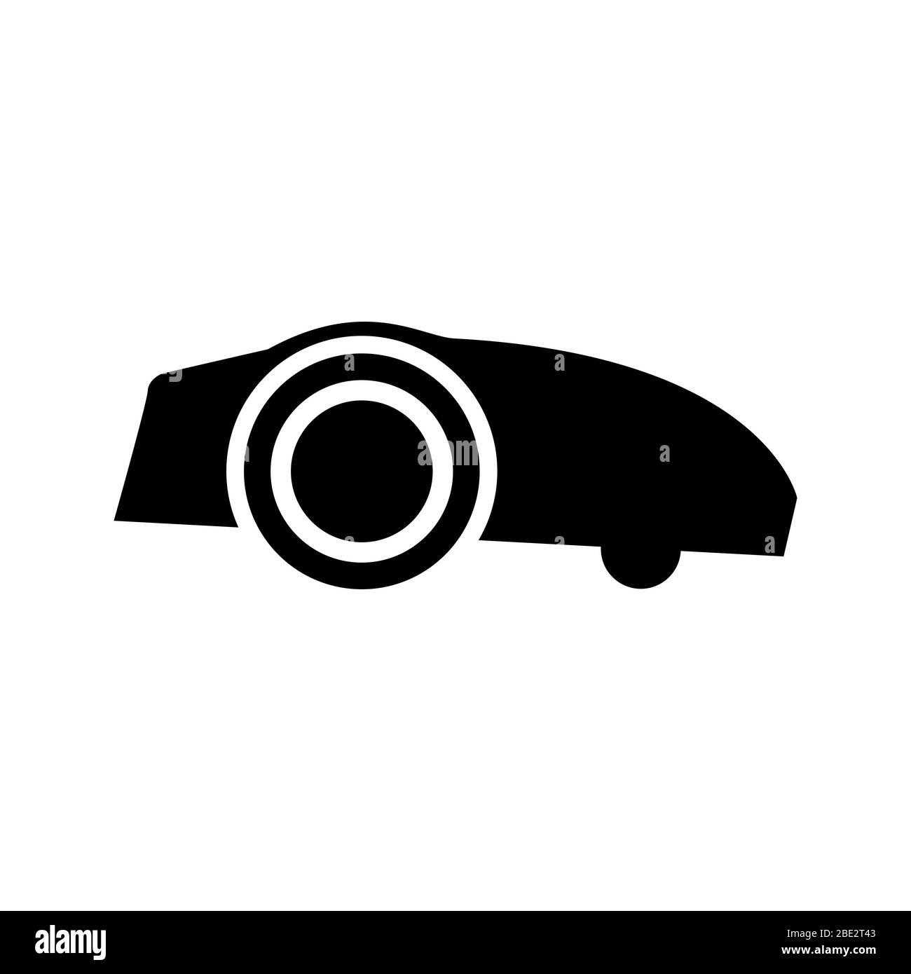 logo automatico del tosaerba robot, simbolo di illustrazione vettoriale minimalismo in bianco e nero Illustrazione Vettoriale