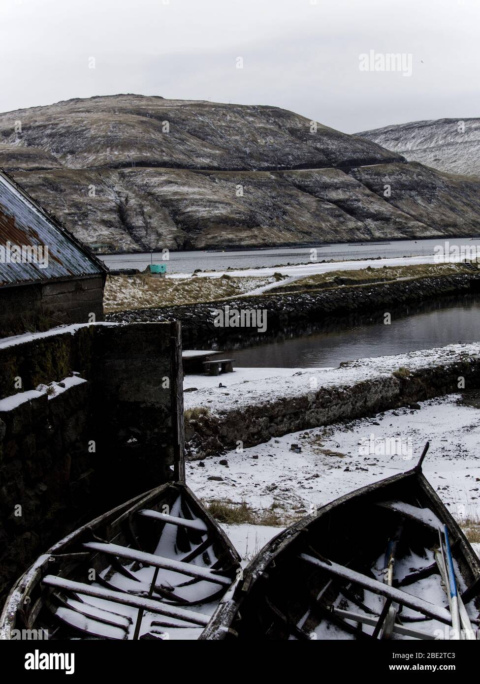 Fotografia di paesaggio alle Isole Faroe Foto Stock