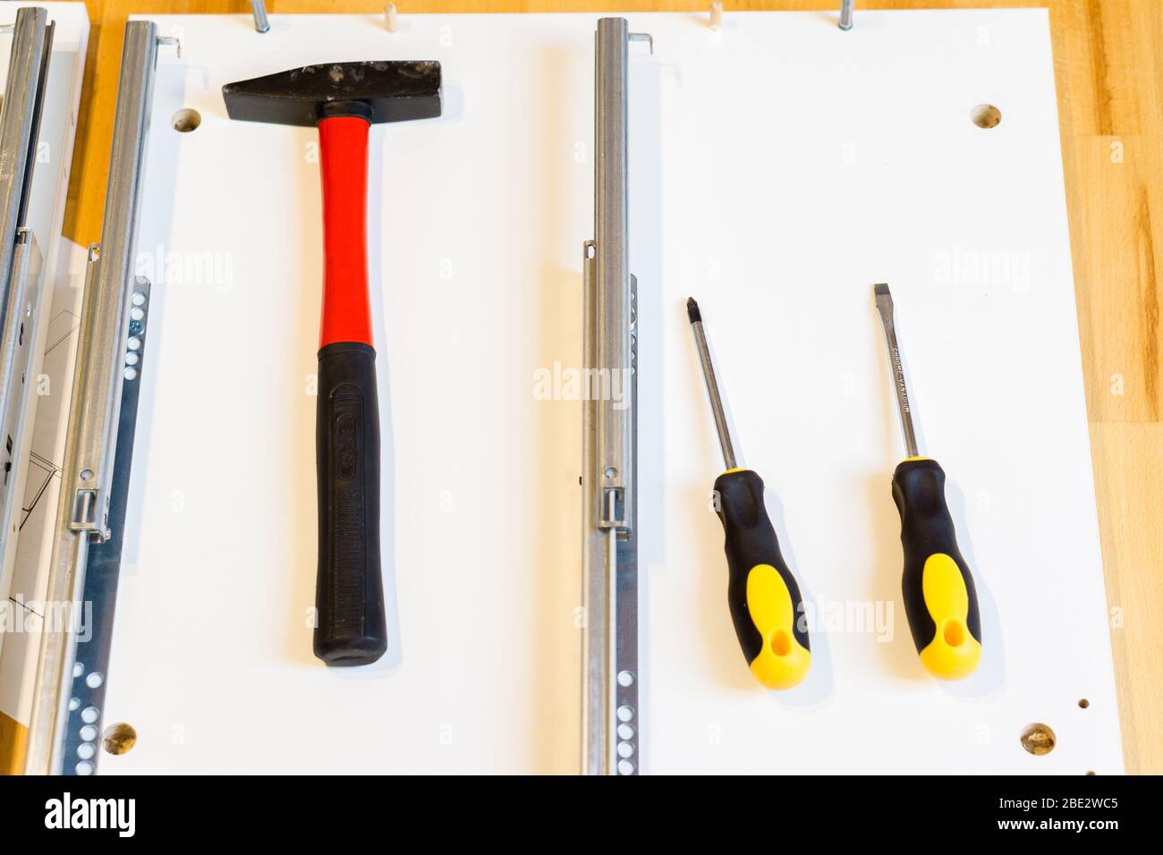 Utensili per il montaggio di mobili nella bassa baviera Germania Foto Stock