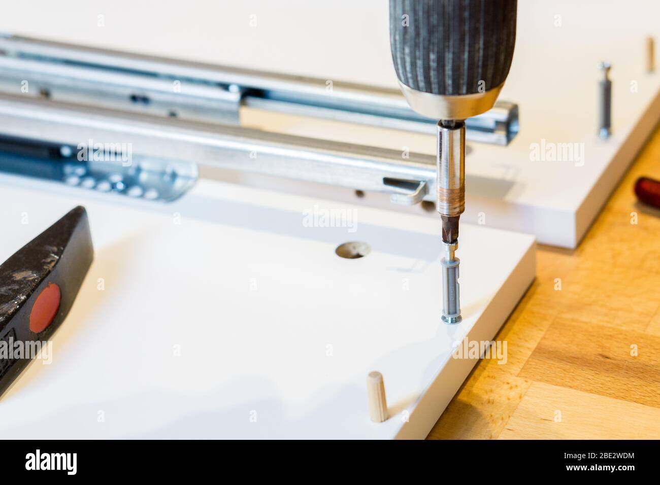 Utensili per il montaggio di mobili nella bassa baviera Germania Foto Stock