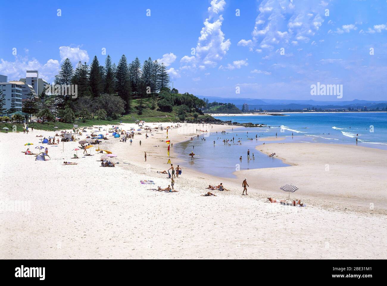 Coolangatta Beach, Coolangatta, Città della Gold Coast, Queensland, Australia Foto Stock