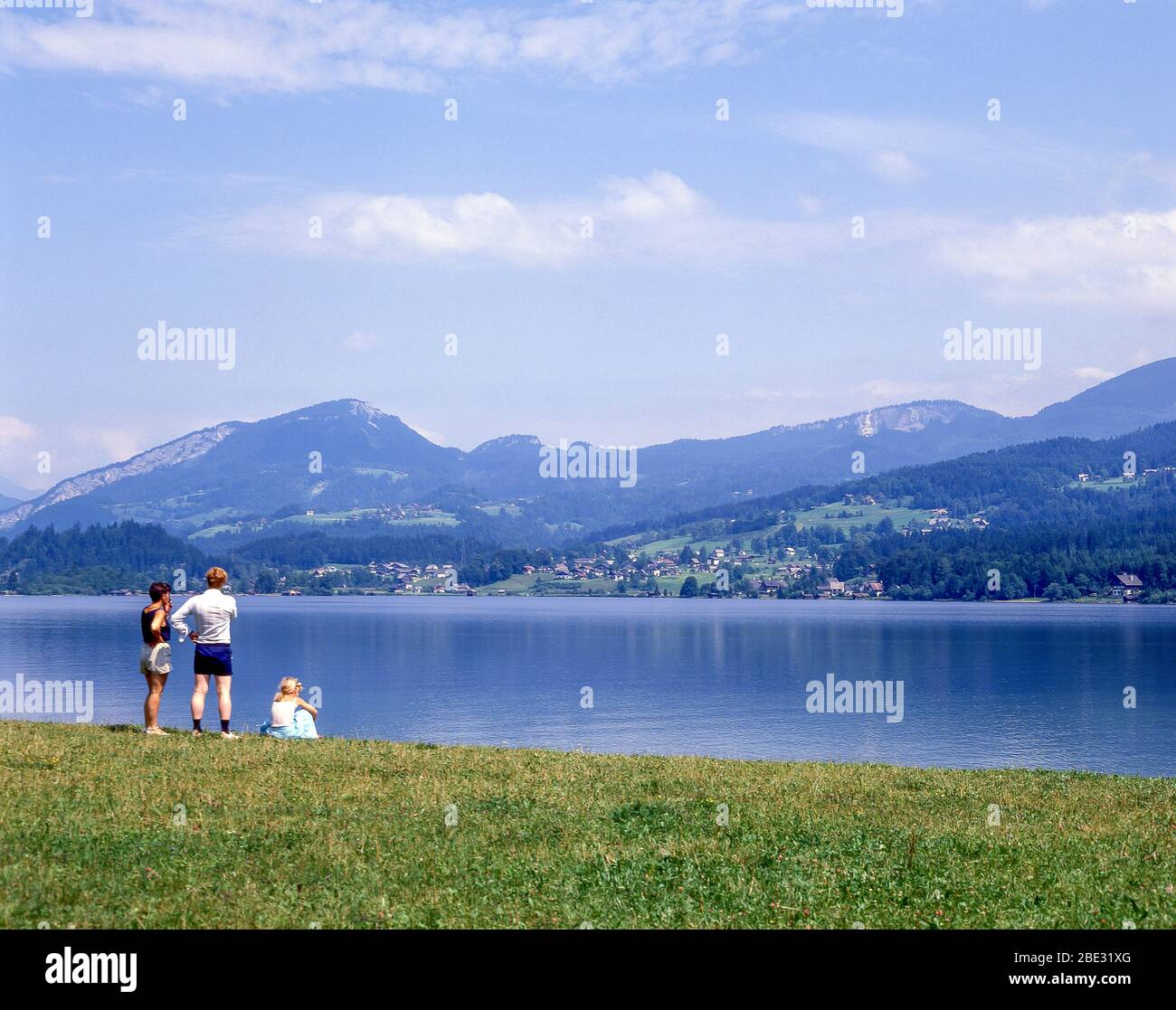 Lago Hallstatt (Hallstatt See), Hallstatt (Hoistod), Salzkammergut , Austria superiore, Repubblica d'Austria Foto Stock