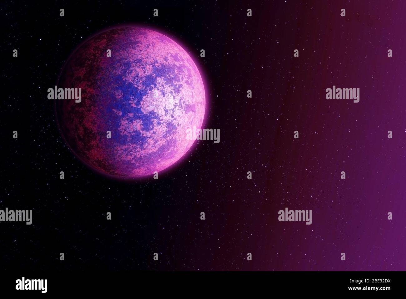 Exoplanet in Deep Space.Elements di questa immagine sono stati forniti dalla NASA. Foto Stock
