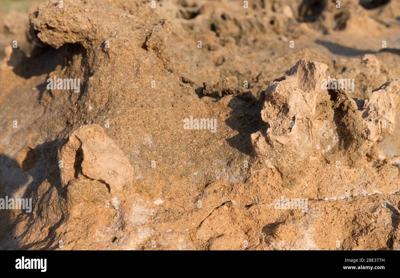 paesaggi alieni costruiti di sabbia dalla natura stessa Foto Stock