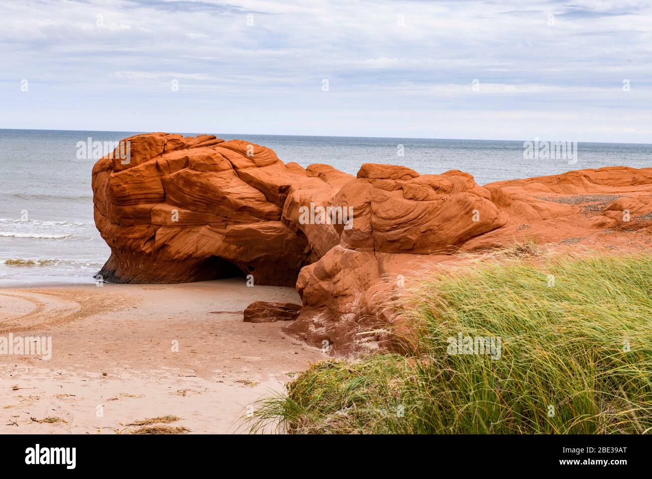 Canadian Maritimes, Canada, Golfo di San Lorenzo. Isole Magdalen, Iles de la Madeleine, Quebec. Costa. Foto Stock