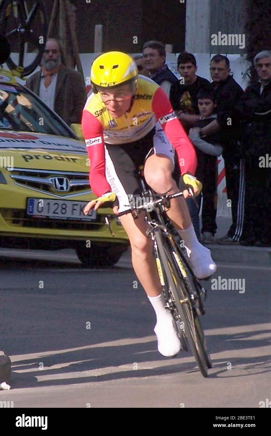 Riccardo Riccò di Saunier Duval-Prodir durante il Tirreno Adriattico 2007, tappa 5 gara ciclistica, Civitanova Marche - Civitanova Marche alta (ITT) (20.5 km ) il 18 marzo 2007 a Civitanova Marche,Italie - Foto Laurent Lairys / DPPI Foto Stock