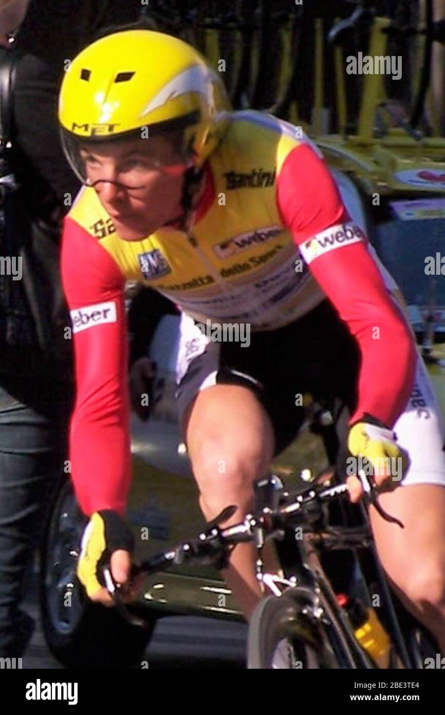 Riccardo Riccò di Saunier Duval-Prodir durante il Tirreno Adriattico 2007, tappa 5 gara ciclistica, Civitanova Marche - Civitanova Marche alta (ITT) (20.5 km ) il 18 marzo 2007 a Civitanova Marche,Italie - Foto Laurent Lairys / DPPI Foto Stock