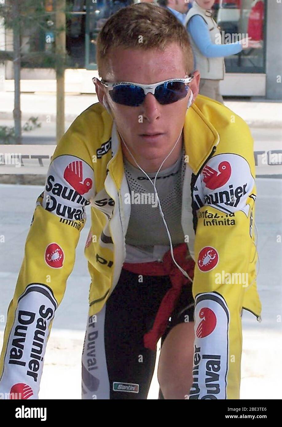 Riccardo Riccò di Saunier Duval-Prodir durante il Tirreno Adriattico 2007, tappa 5 gara ciclistica, Civitanova Marche - Civitanova Marche alta (ITT) (20.5 km ) il 18 marzo 2007 a Civitanova Marche,Italie - Foto Laurent Lairys / DPPI Foto Stock