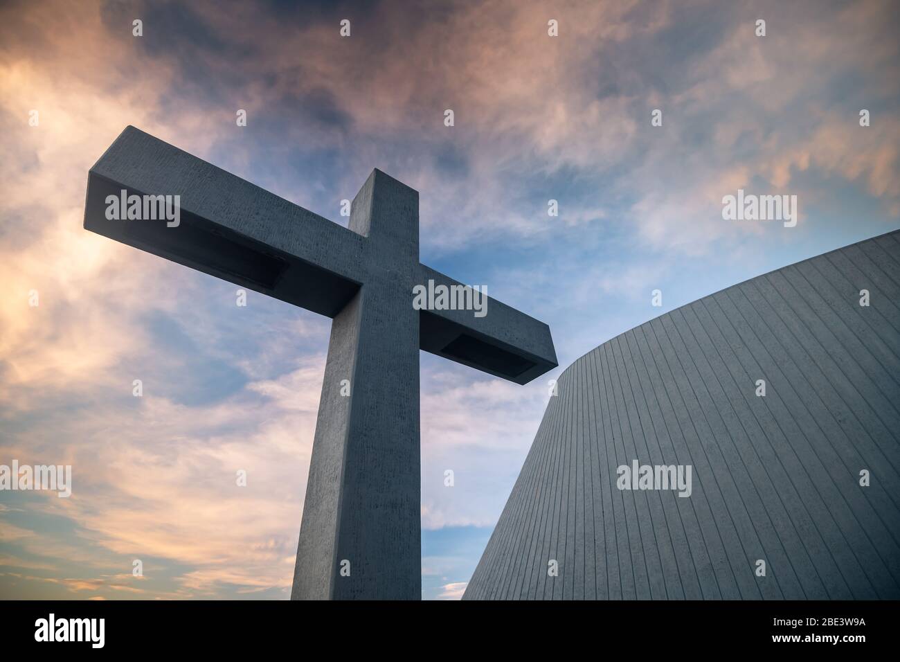 Blonduos Blonduoskirkja chiesa in Islanda Foto Stock