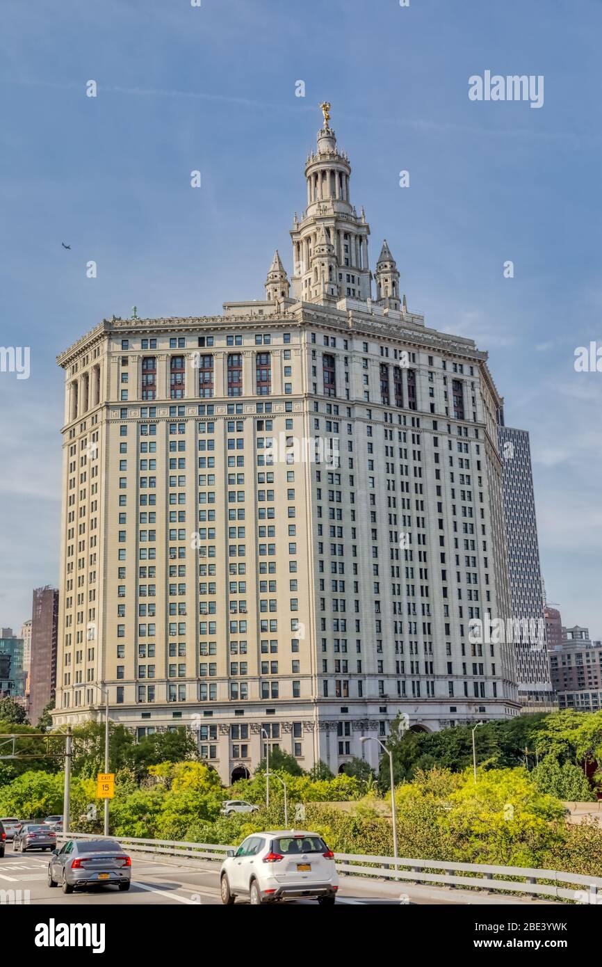 New York, il David N. Dinkins Manhattan Municipal Building Foto Stock