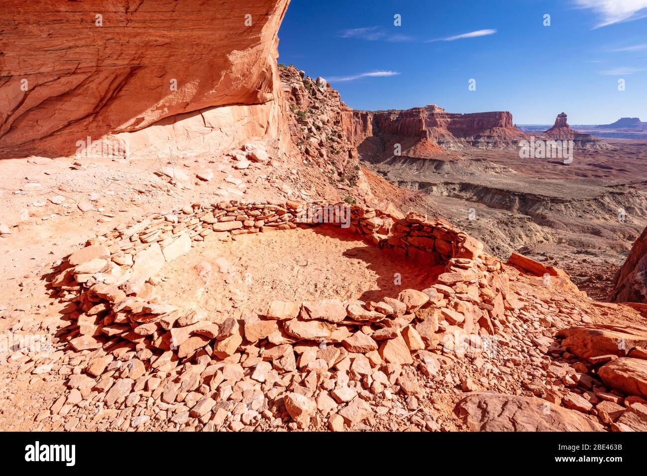 False Kiva nel Parco Nazionale delle Canyonlands, Utah Foto Stock