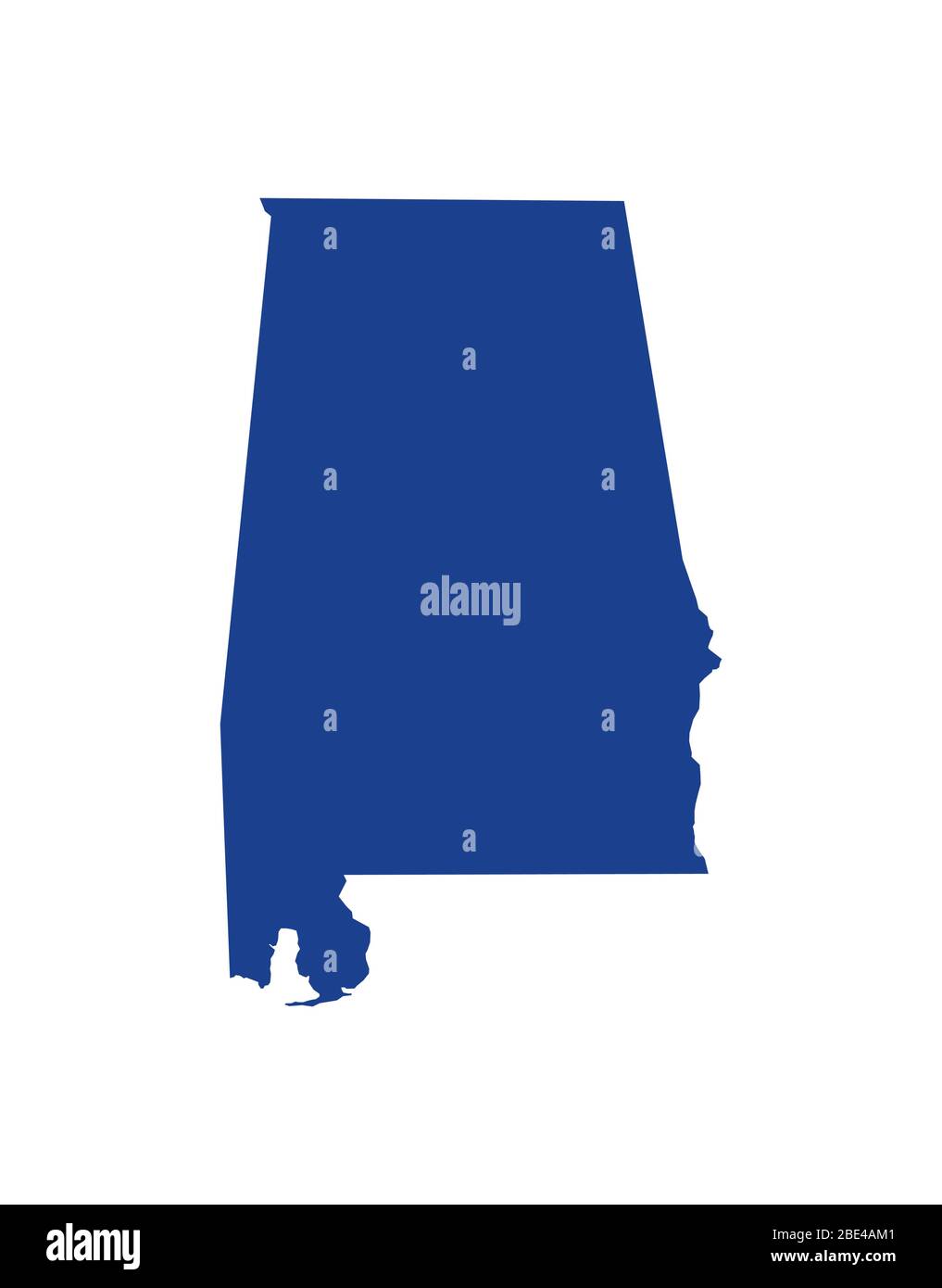 Mappa dello Stato dell'Alabama. Illustrazione di Vector Design Illustrazione Vettoriale