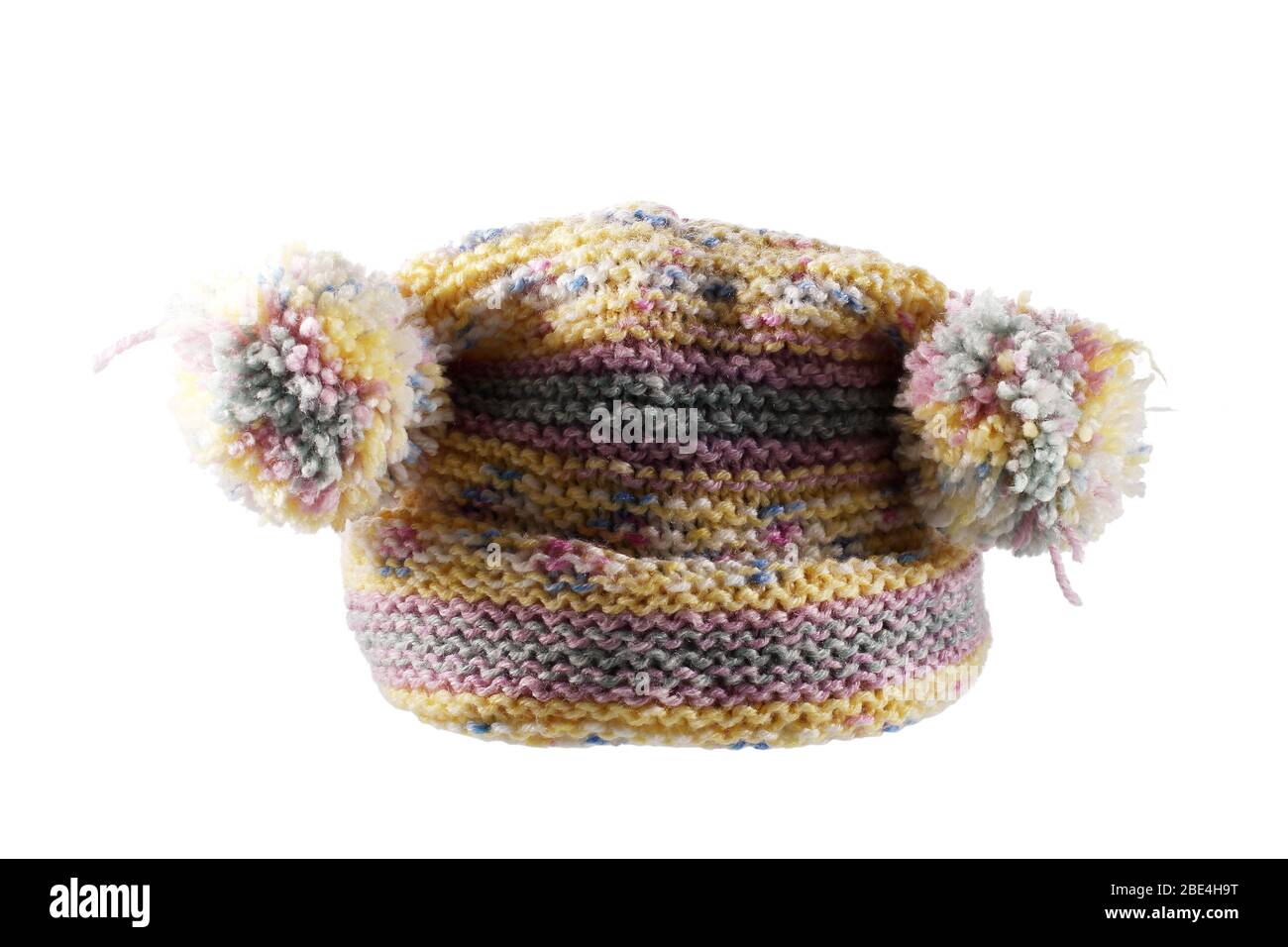 Berretto Beanie su sfondo bianco Foto Stock