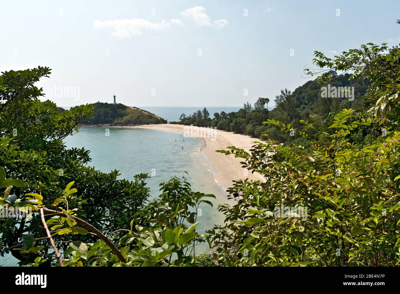 Vista panoramica sul Faro al Parco Nazionale Mu Ko Lanta, Koh Lanta, Krabi, Thailandia Foto Stock