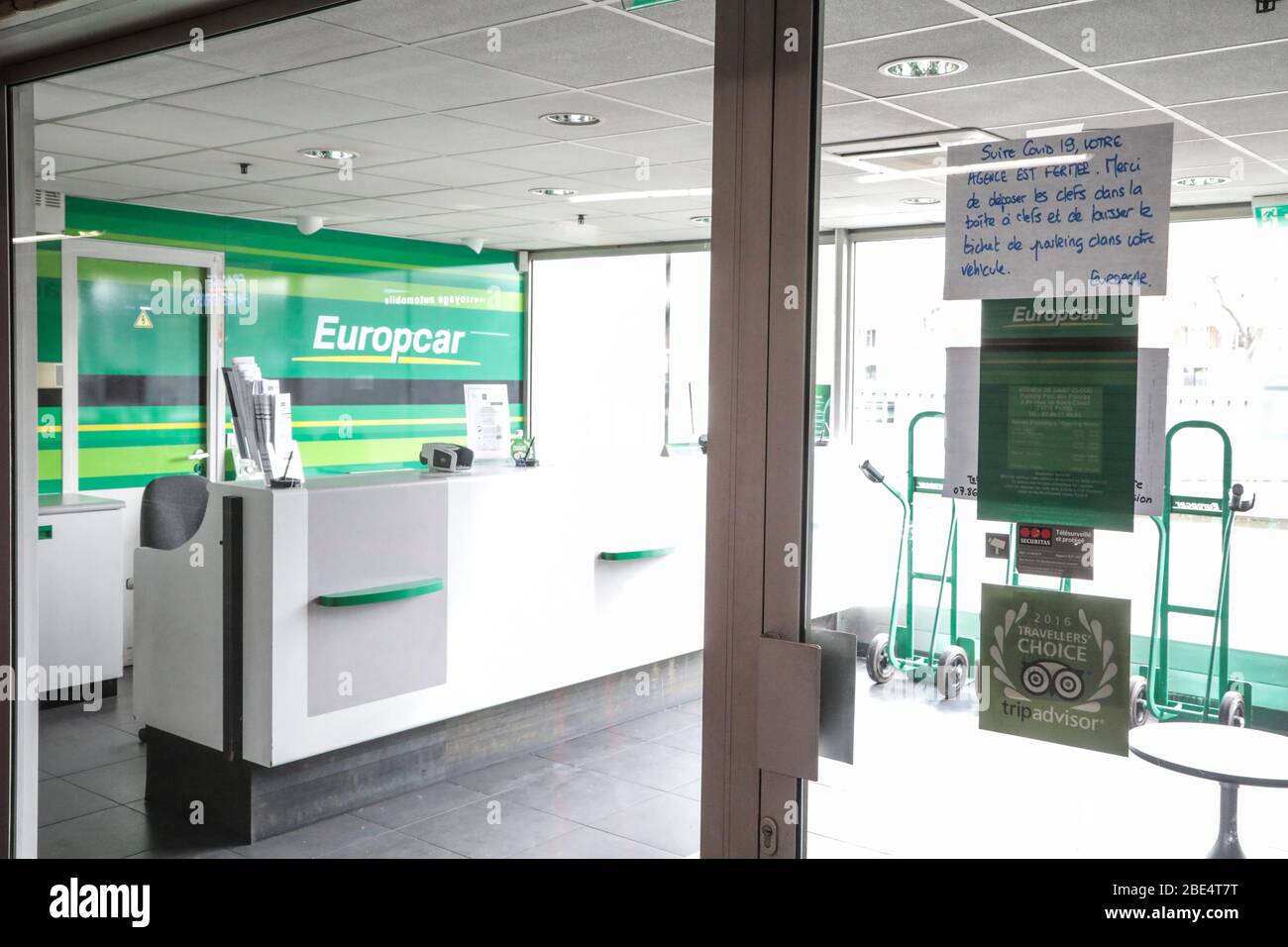 AGENZIA DI NOLEGGIO EUROPCAR , PARIGI Foto Stock
