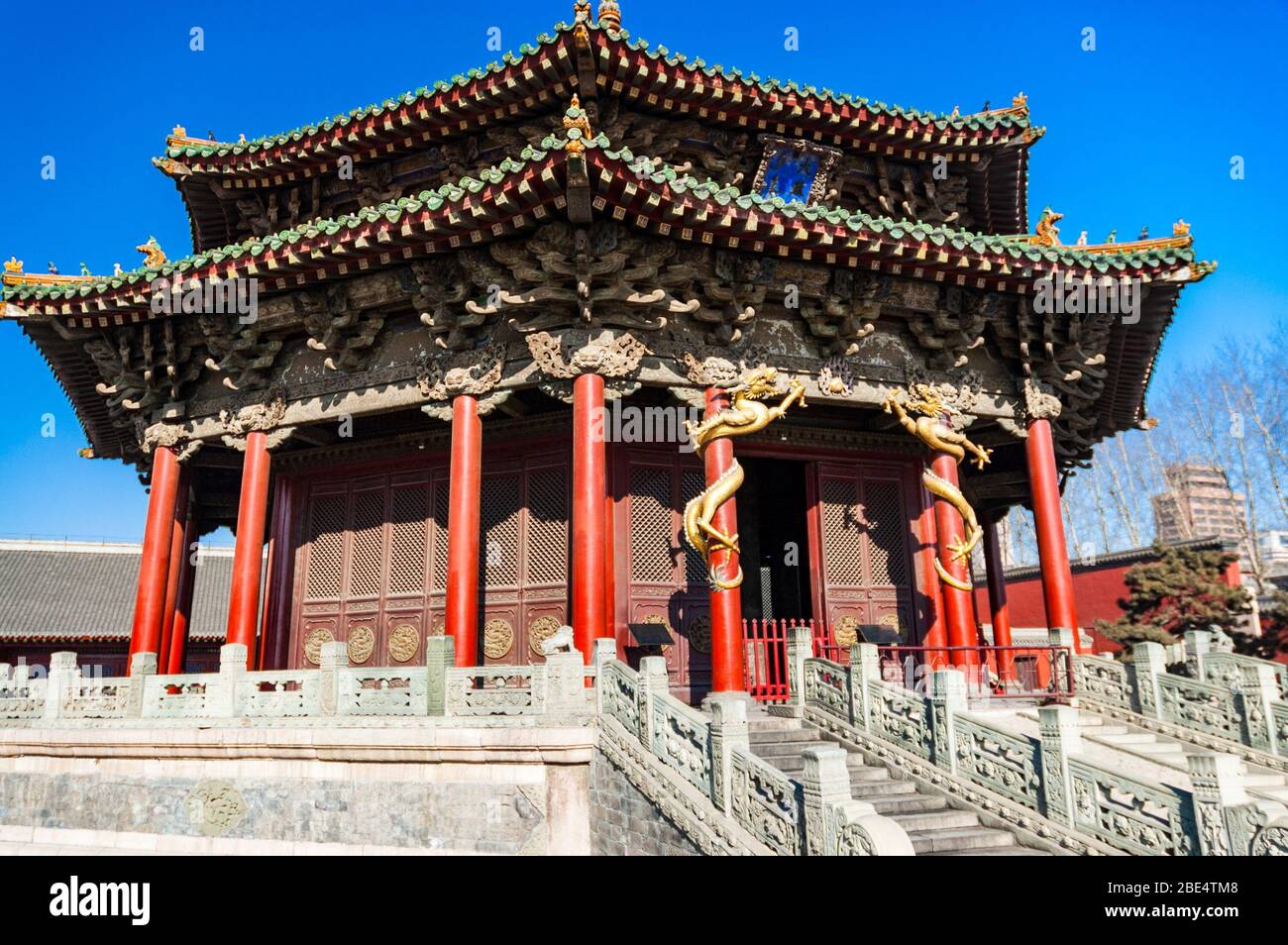 Edifici nel Palazzo Imperiale di Shenyang, provincia di Liaoning, Cina. Foto Stock