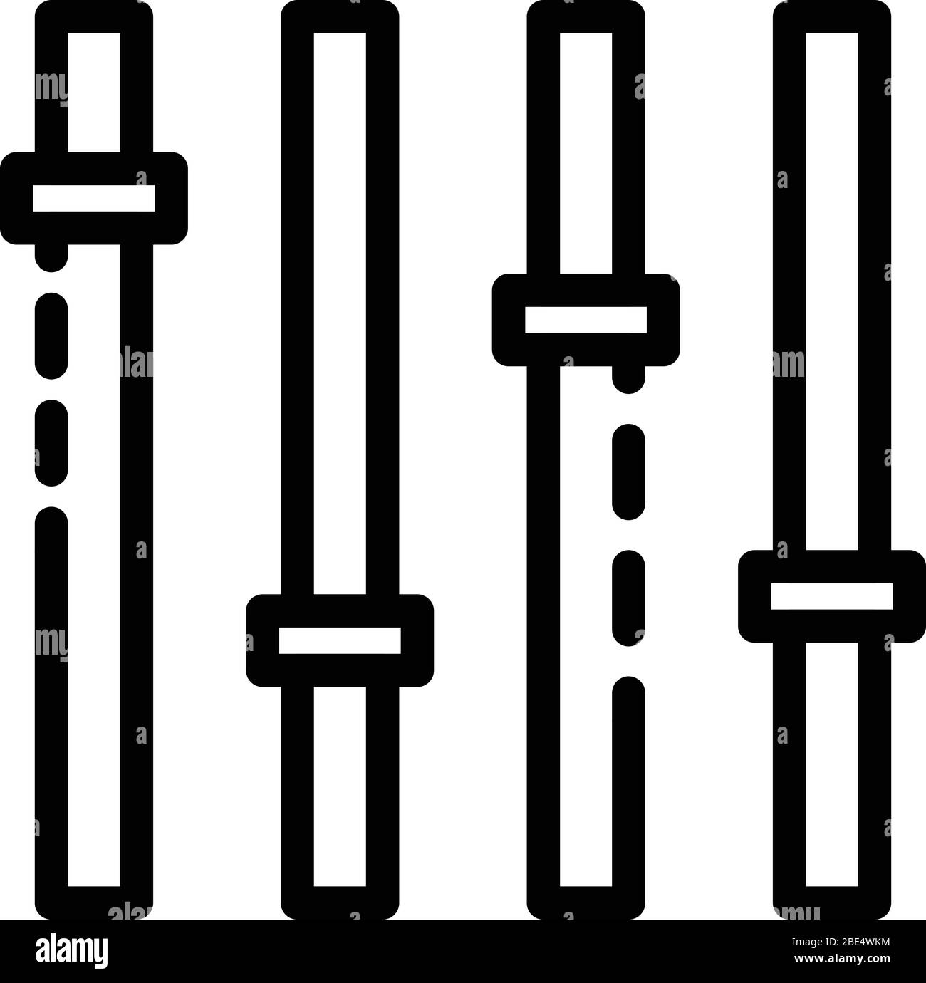 Icona di controllo del volume, stile contorno Illustrazione Vettoriale