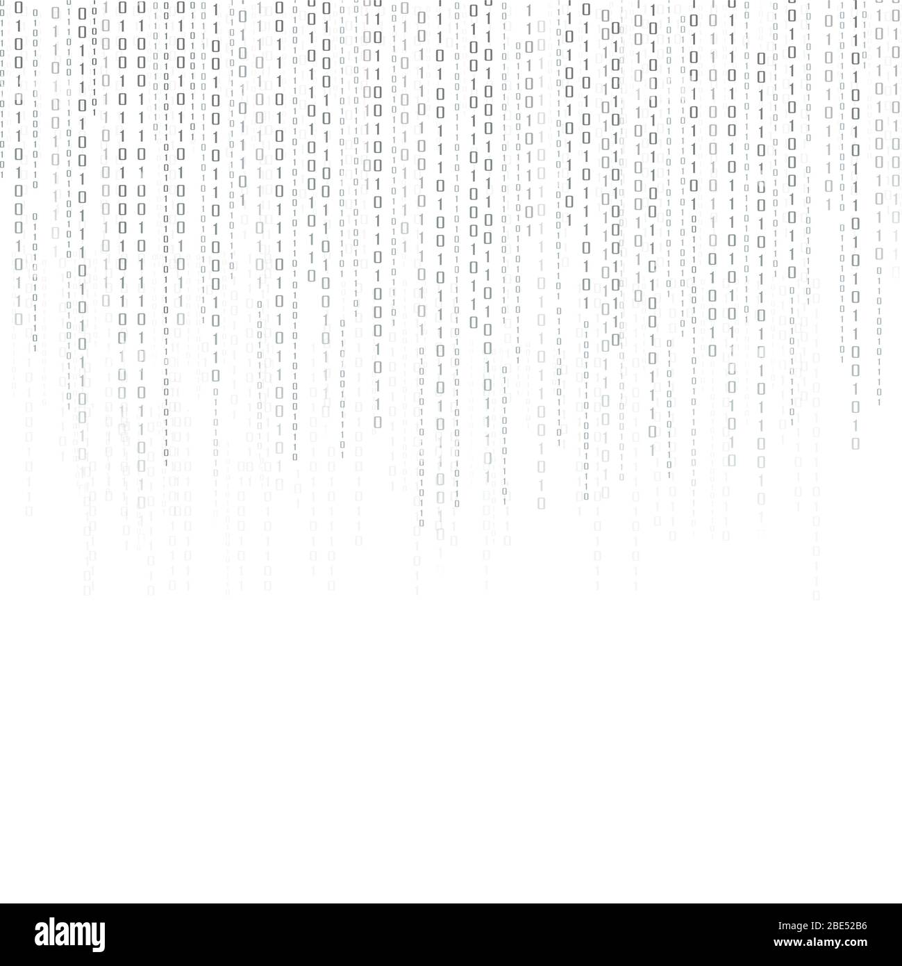 Abstract Technology background. Dati binari e streaming di codice binario sfondo Foto Stock