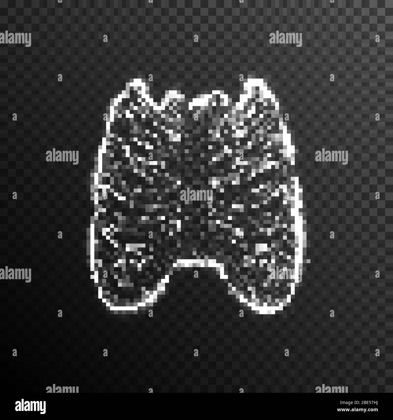 nervatura da punto e linea di collegamento. effetto luce. illustrazione vettoriale, isolata su sfondo trasparente Illustrazione Vettoriale