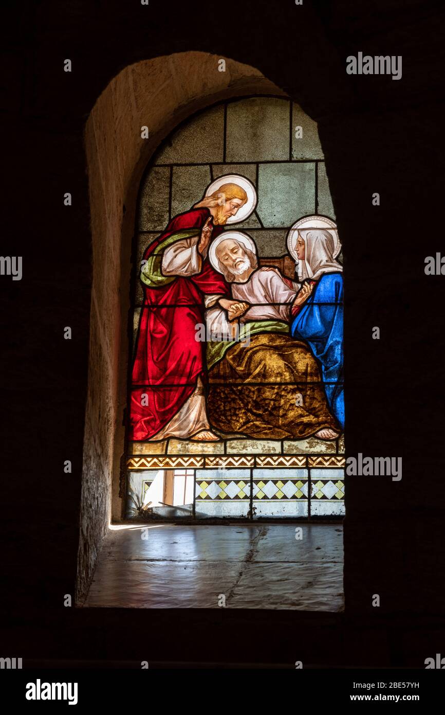All'interno della basilica dell'Annunciazione a Nazareth, Israele Foto Stock